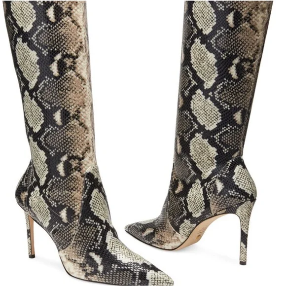 Stuart Weitzman New Roccia Snakeskin Over-the-Knee Boots - Picture 3 of 7